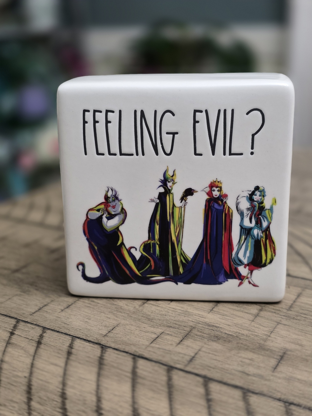 Feeling Evil? Decorative Ceramic Block with Villain Artwork
